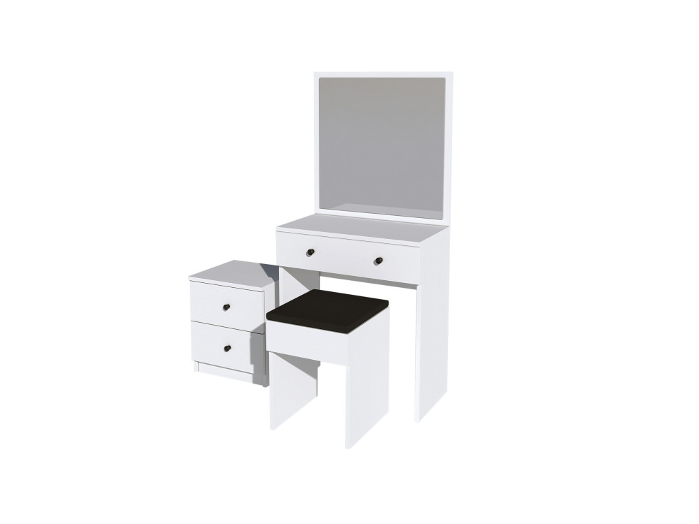 Nice" houten kaptafelset - 65 x 35 x 139 cm - Wit