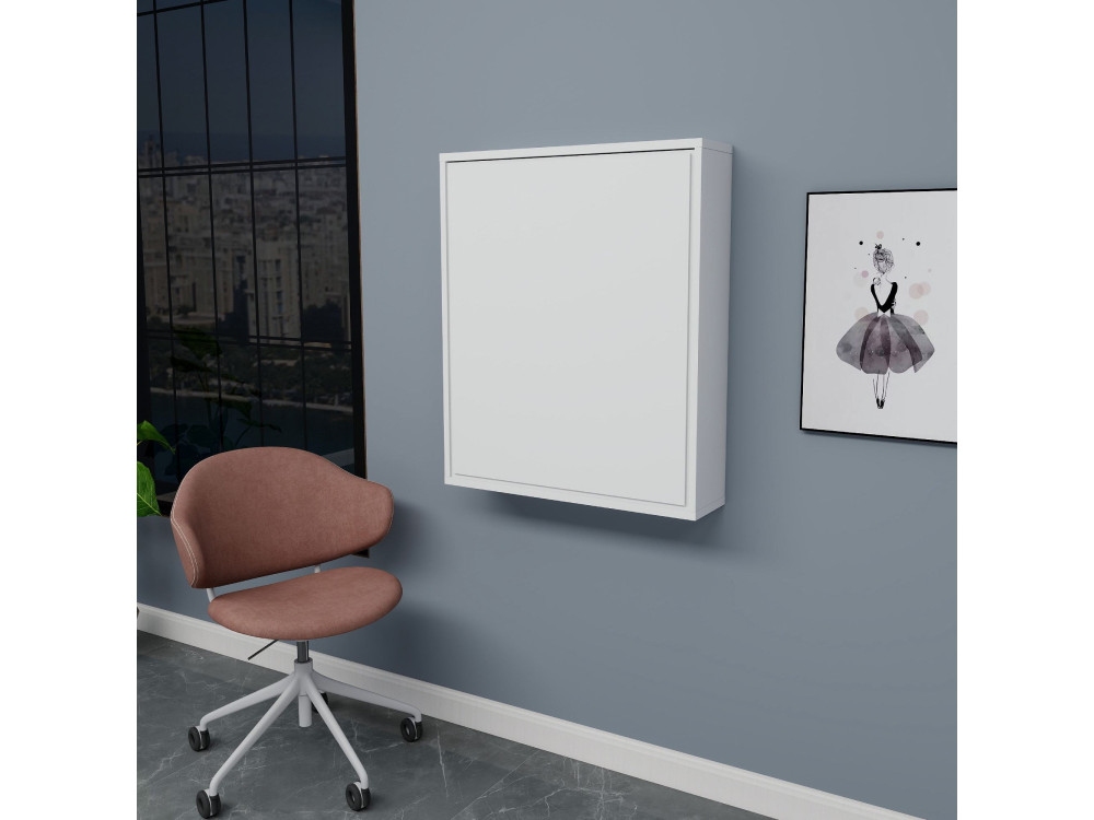 Houten make-up tafel "Sedir" - 90 x 59 x 74 cm - Wit