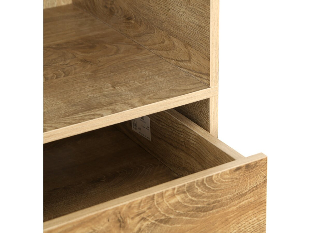 Kledingkast "Opéra" met 5 laden en 2 legplanken - 60 x 45 x 180 cm - Beige