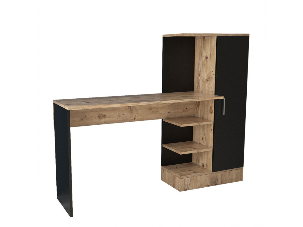 Houten bureau CT2 - 152 x 40 x 120 cm - Atlantic Pine Zwart