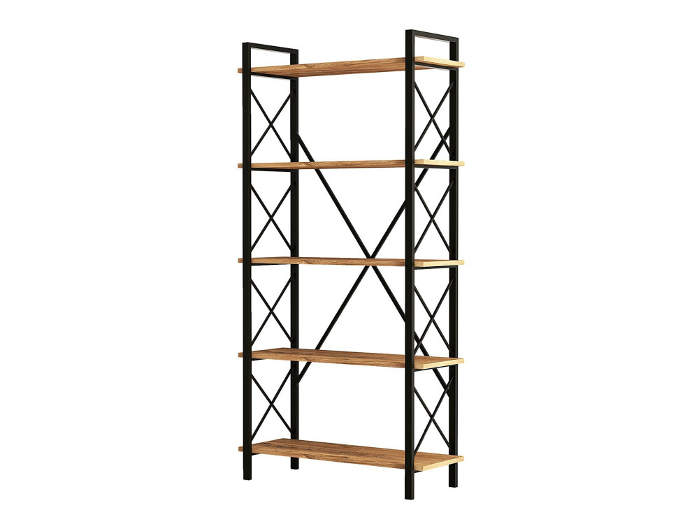 Houten boekenkast "Nero" - 90 x 33 x 180 cm - Atlantic PineZwart
