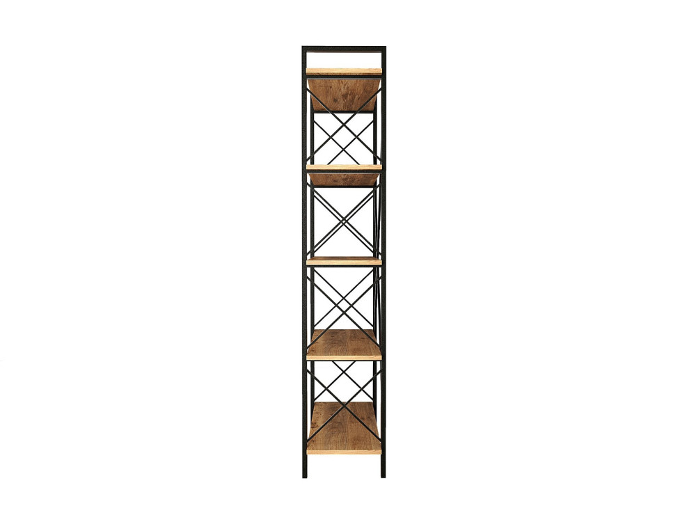 Houten boekenkast "Nero" - 90 x 33 x 180 cm - Atlantic PineZwart