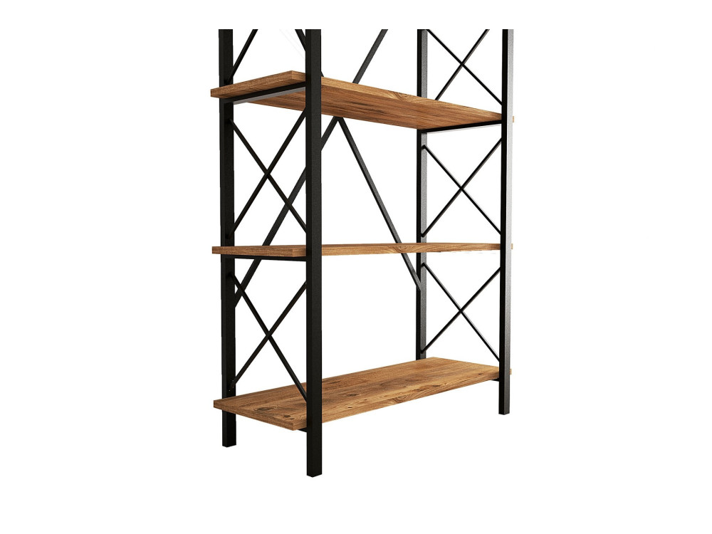 Houten boekenkast "Nero" - 90 x 33 x 180 cm - Atlantic PineZwart