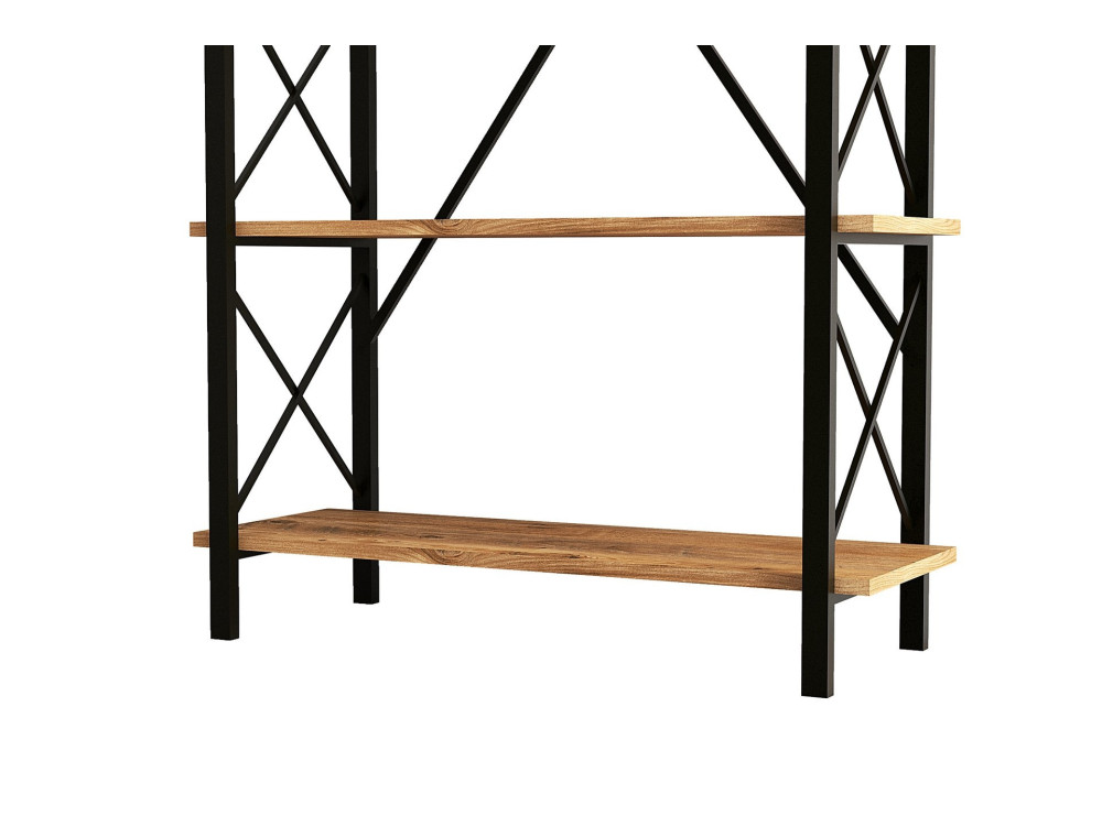 Houten boekenkast "Nero" - 90 x 33 x 180 cm - Atlantic PineZwart