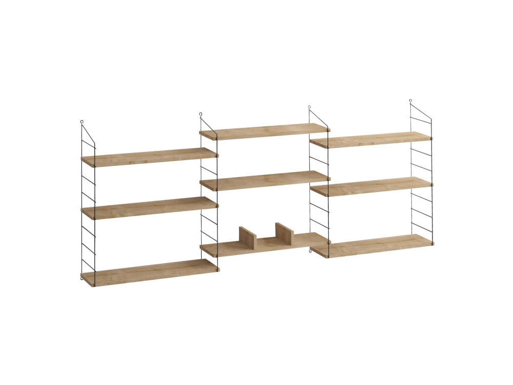 Houten boekenkast "Laba" - 216 x 20 x 85 cm - Eik