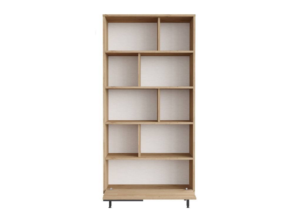 Houten boekenkast "Calvin" 83,9 x 29,5 x 175,6 cm - Notelaar