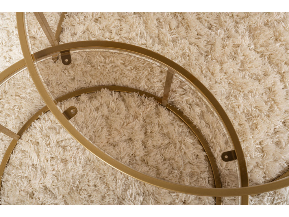 Set van 2 "Aurum" metalen salontafels - 80 x 80 x 43 cm - Goud Brons