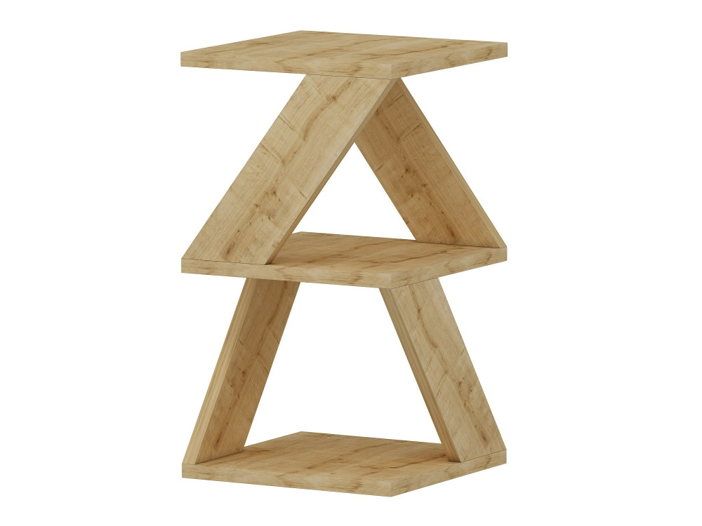 Houten bijzettafel "Albeni" - 30 x 30 x 50 cm - Saffier Eik