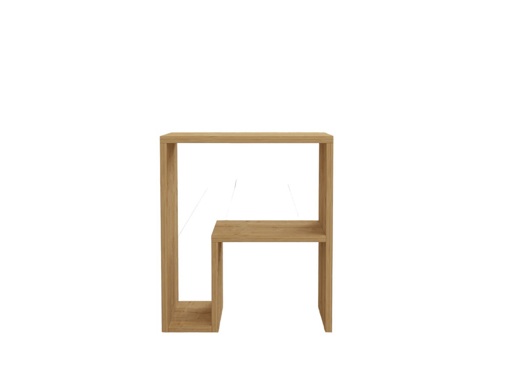 Houten bijzettafel "Yepa" - 45 x 29 x 51 cm - Saffier Eik