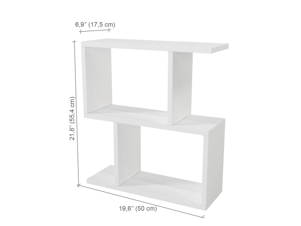 Houten bijzettafel "Karinus" - 50 x 17 x 55 cm - Wit