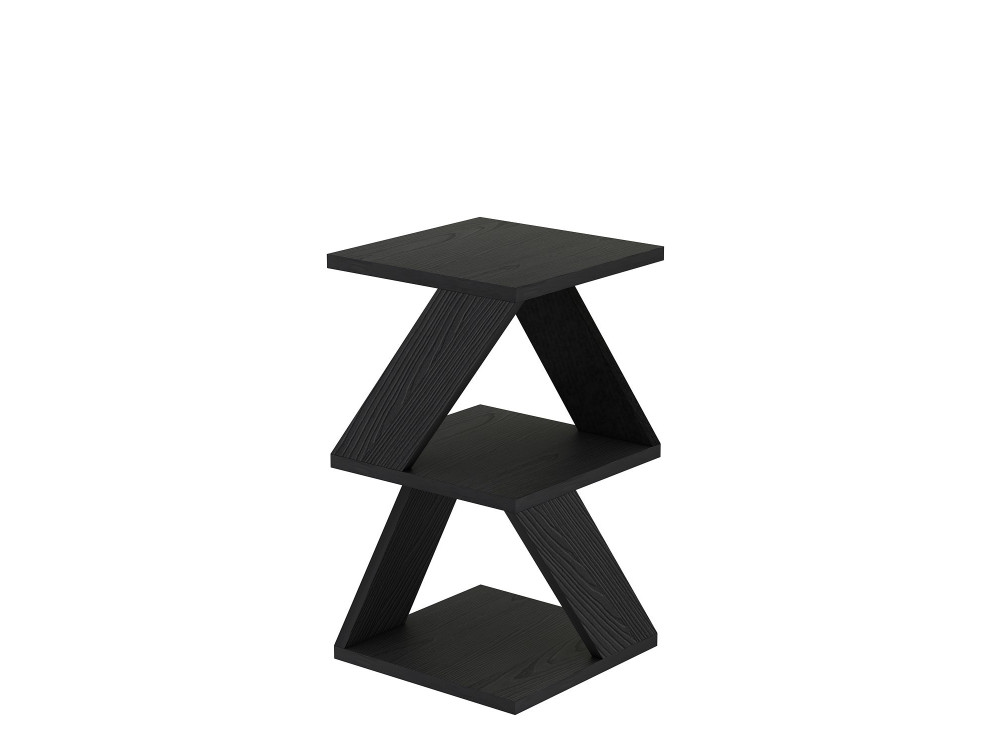 Houten bijzettafel "Albeni" - 30 x 30 x 54 cm - Zwart