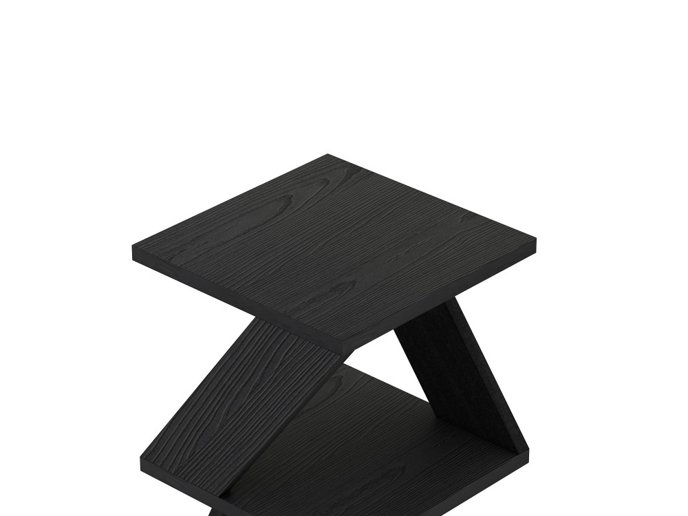 Houten bijzettafel "Albeni" - 30 x 30 x 54 cm - Zwart