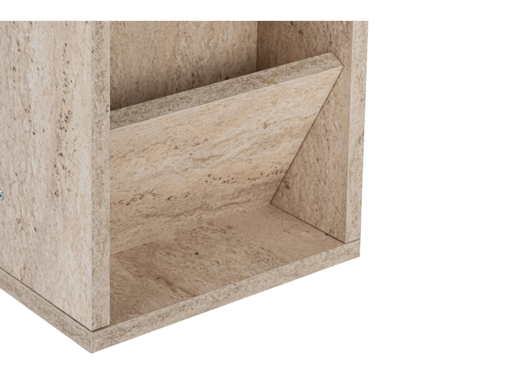 Houten bijzettafel "Filinta" - 30 x 40 x 63 cm - Travertin