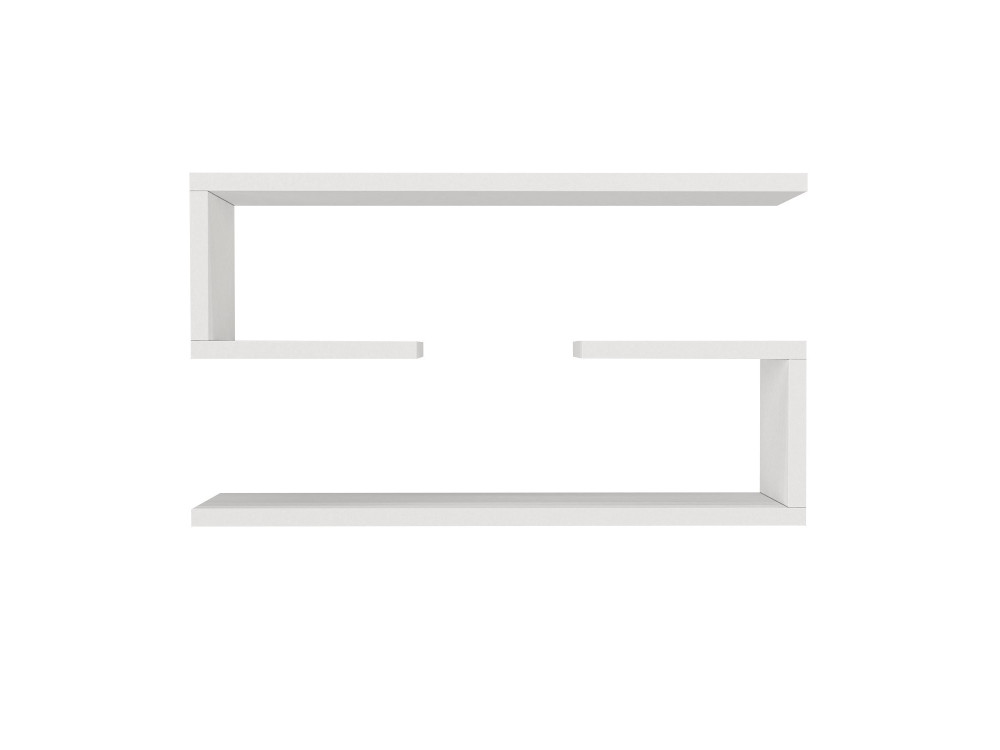 Houten wandplank "Jenika" - 60 x 14 x 18 cm - Wit