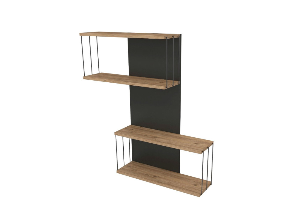 Houten wandplank "Destan" - 65 x 19 x 96 cm - Bruin