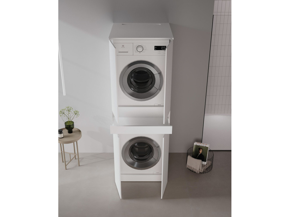 Wasmachineonderkast „Neve 70“ – 70 x 73 x 193 cm – matwit