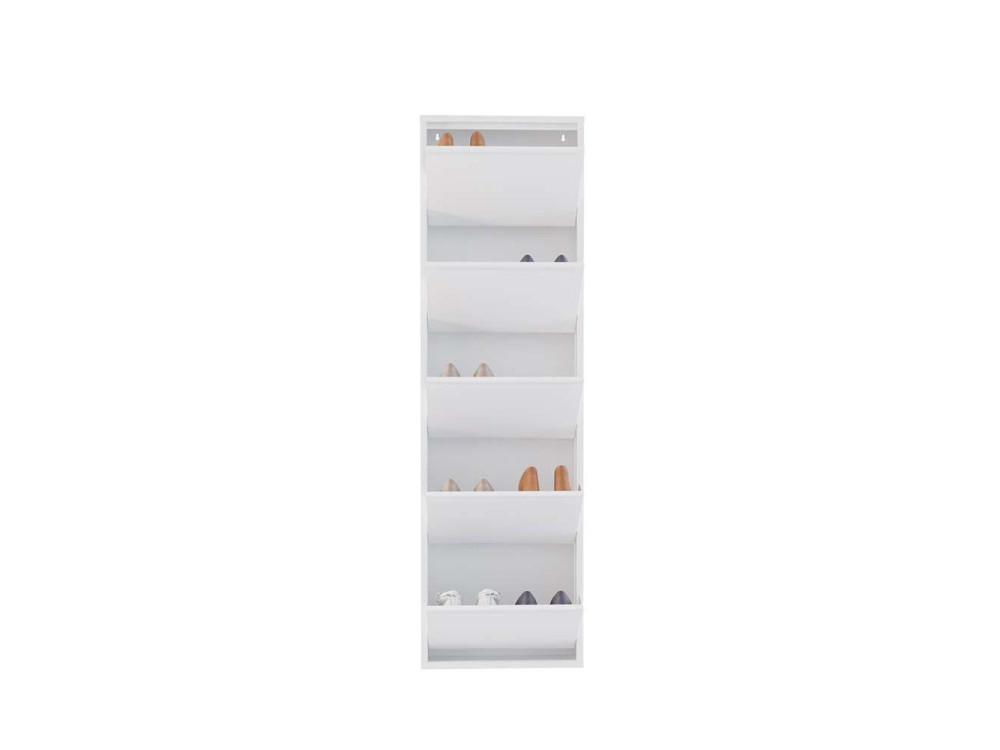 Metalen schoenenkast "Ayse" - 50 x 15 x 169 cm - Wit
