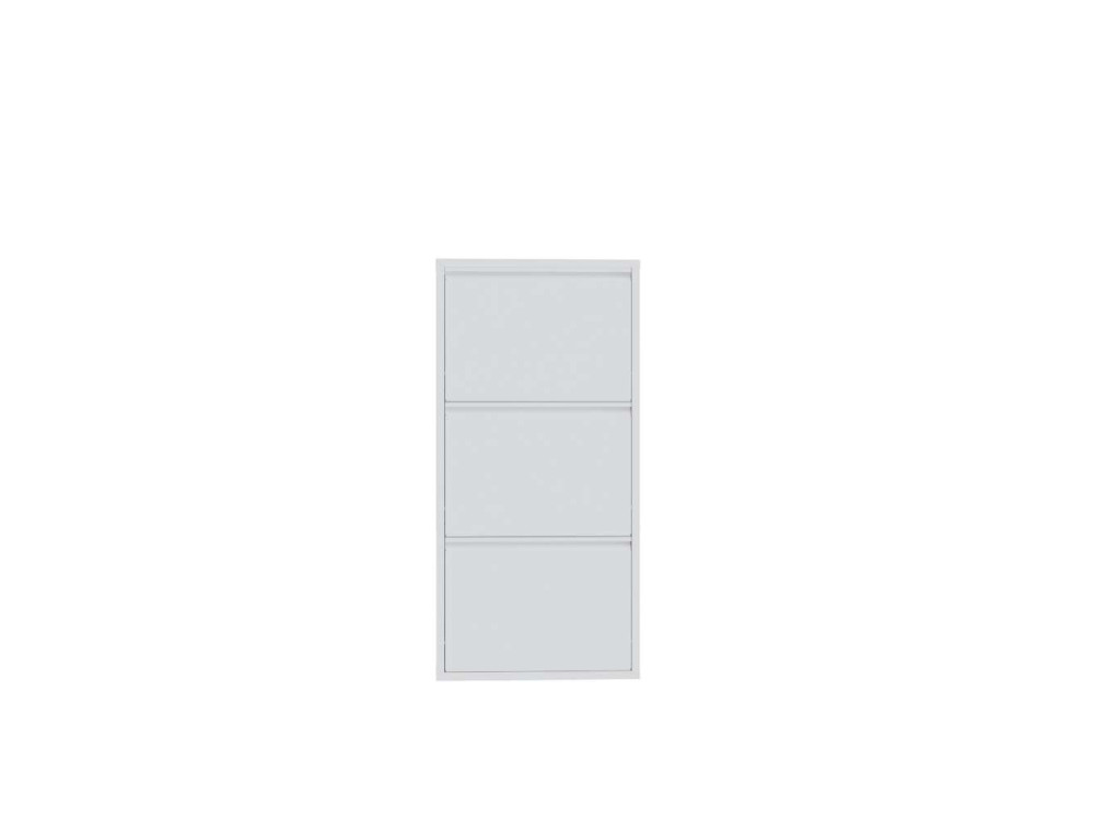 Metalen schoenenkast Luna - 50 x 15 x 103 cm - Wit