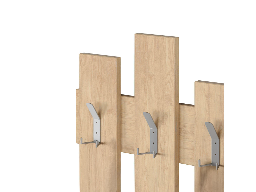 Houten wandkapstok "Wave" - 64 x 4 x 79 cm - Beige