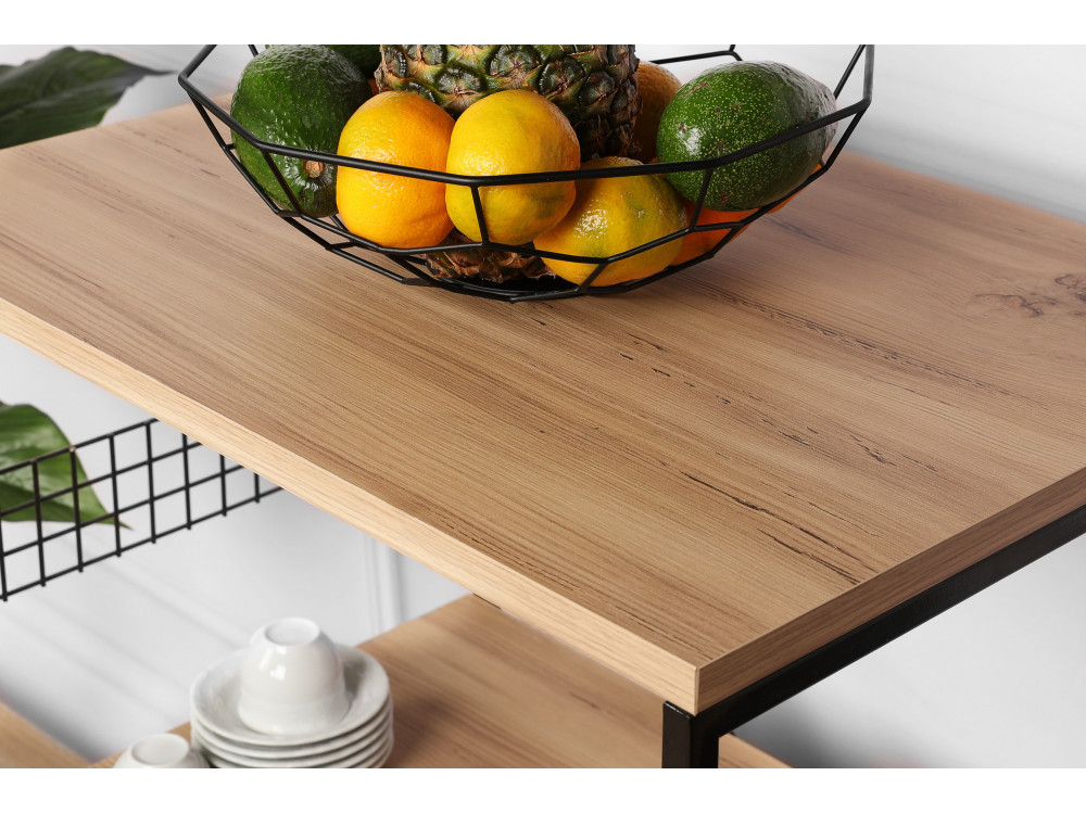 Multifunctionele houten kast "Anemon" - 60 x 45 x 124 cm - Bruin
