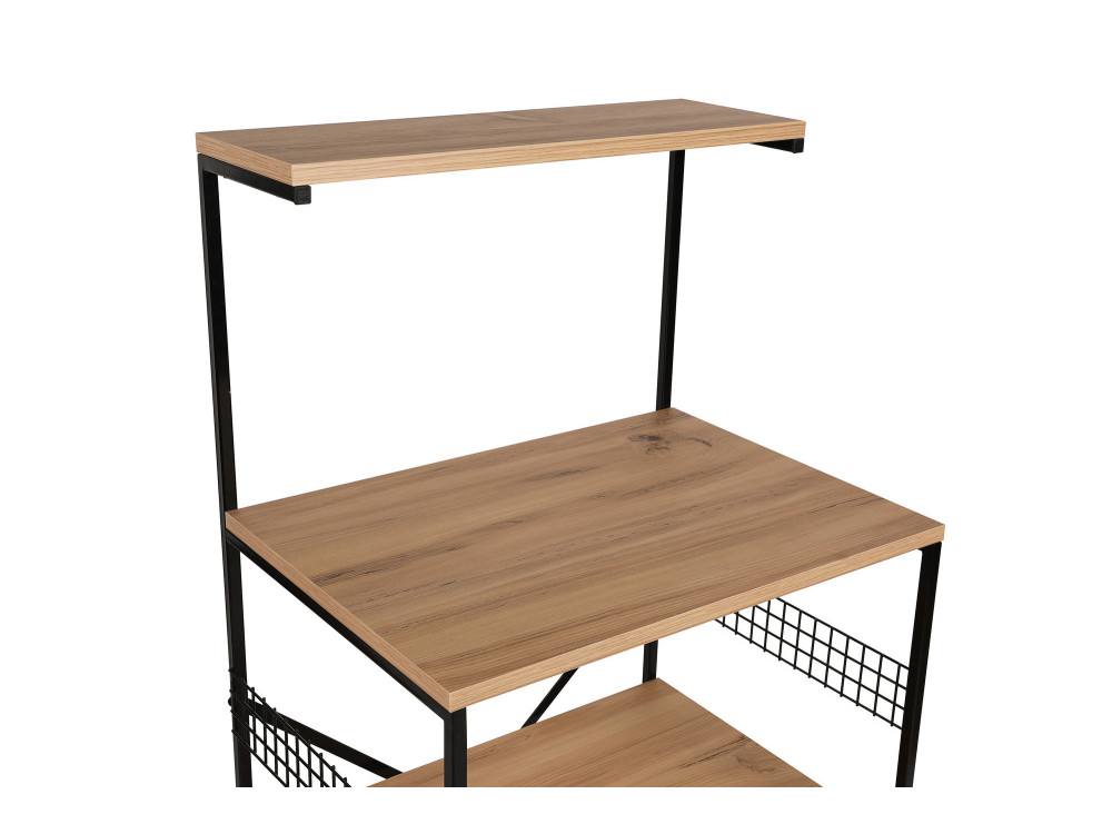 Multifunctionele houten kast "Anemon" - 60 x 45 x 124 cm - Bruin