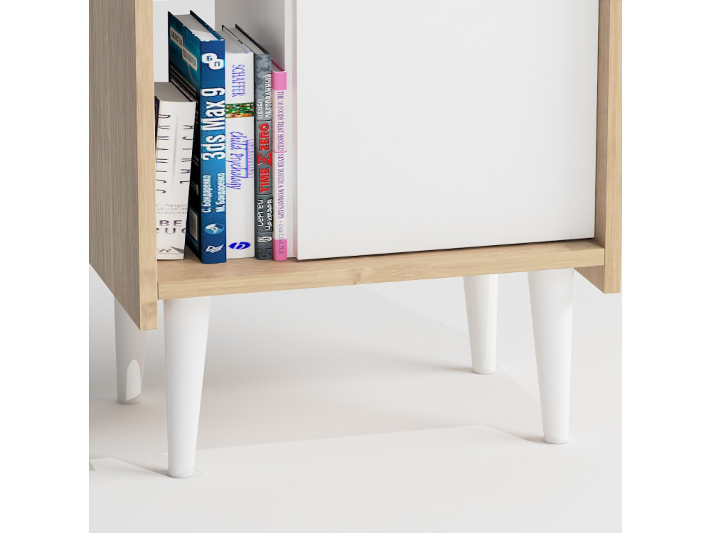 Lagomood Ruby" multifunctionele houten kast - 50 x 30 x 140 cm - Wit
