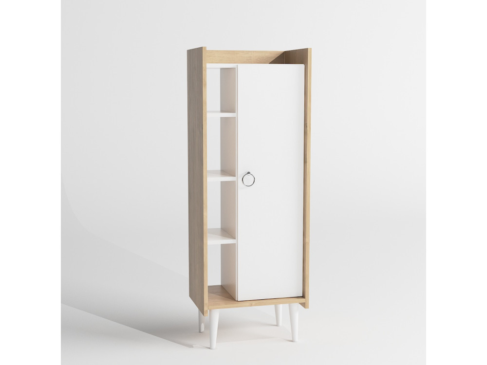 Lagomood Ruby" multifunctionele houten kast - 50 x 30 x 140 cm - Wit