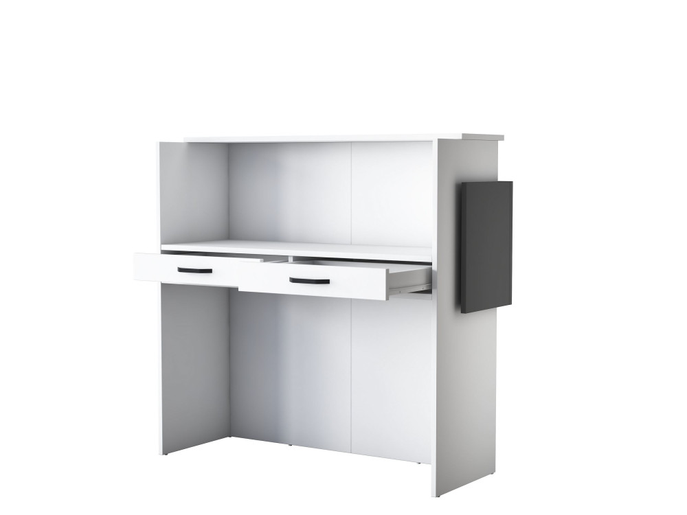 Houten ontvangsttafel "Mona" - 110 x 40 x 110 cm - Wit