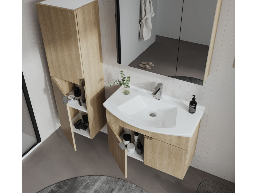 Wastafelmeubel "Purus 80" - 80 x 50 x 58 cm - Sonomo Oak