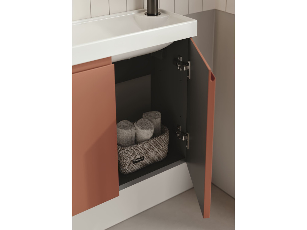 Wastafelmeubel "Ferla 110" - 110 x 22 x 45 cm - Matte Cinnamon