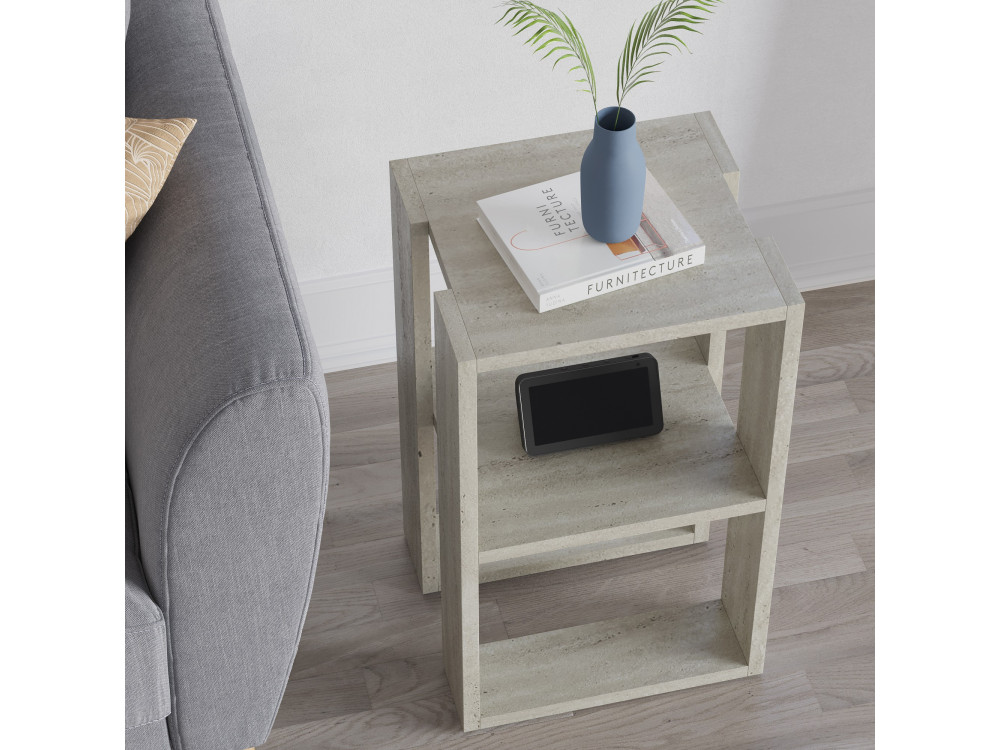 Houten nachtkastje "Lonie" 30 x 30 x 55 cm - Travertin