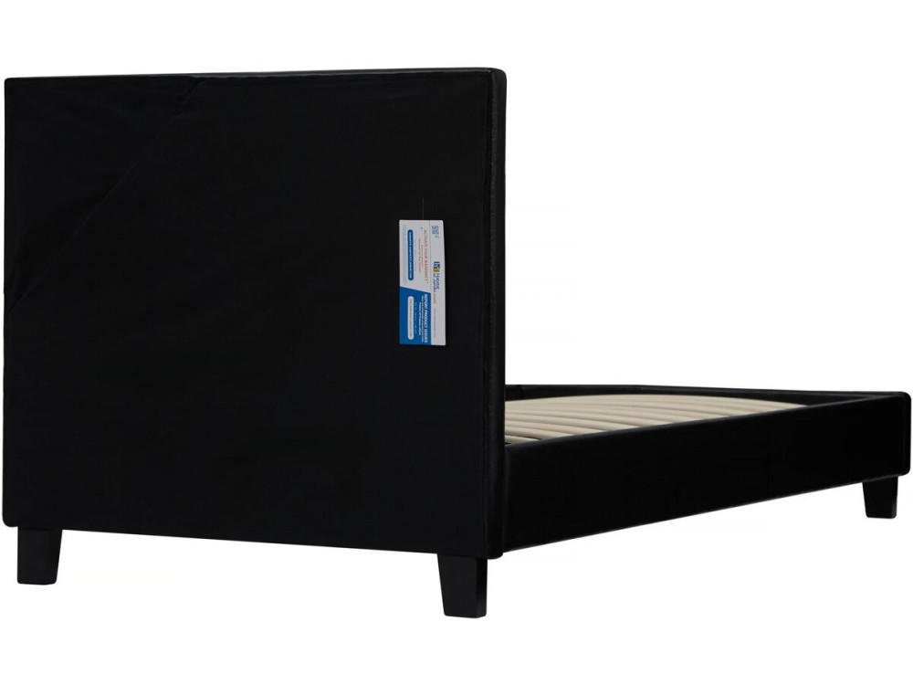 Eenpersoonsbed bed met led verlichting "Maria" 90 x 190 cm - Zwart