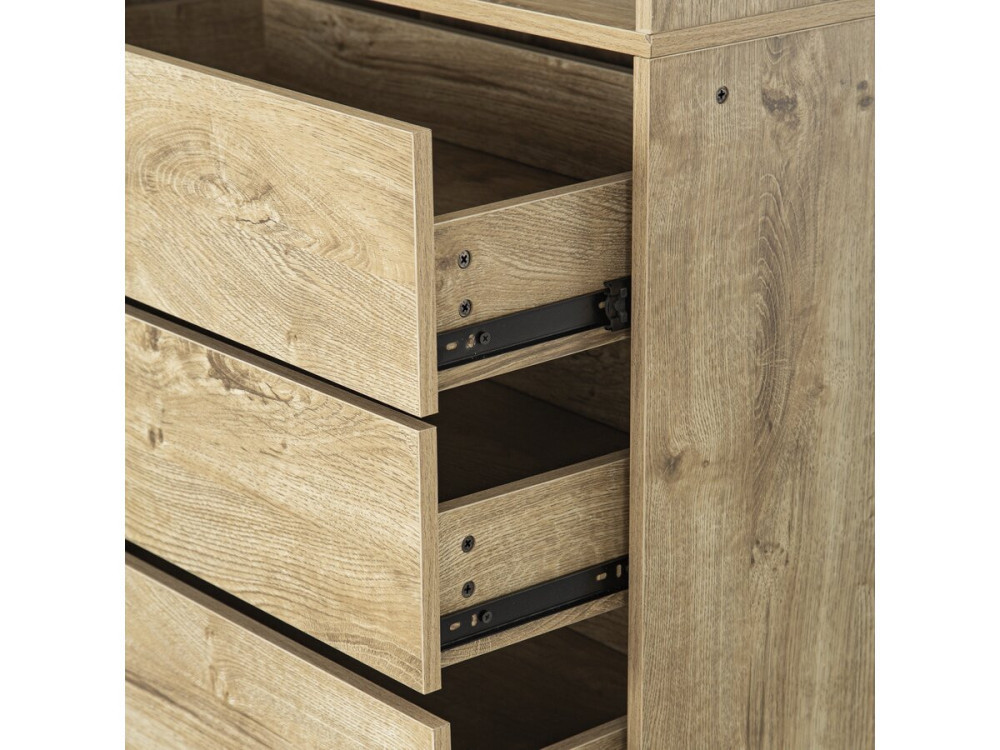 Kledingkast "Opéra" met 4 laden en 1 hangruimte - 80 x 45 x 180 cm - Beige