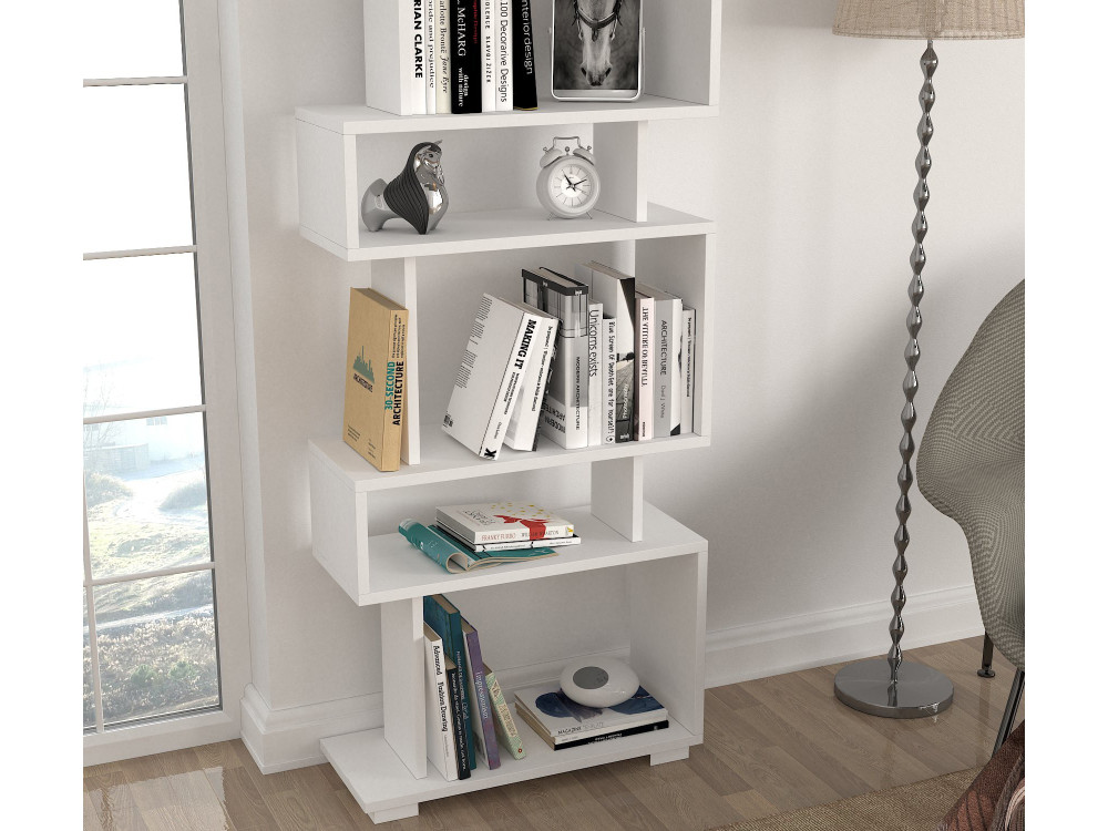 Blok" houten boekenkast - 60 x 19 x 165 cm - Wit