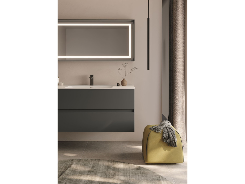 Wastafelmeubel "Nest 121 v2" - 121 x 51 x 55 cm - Mat antraciet
