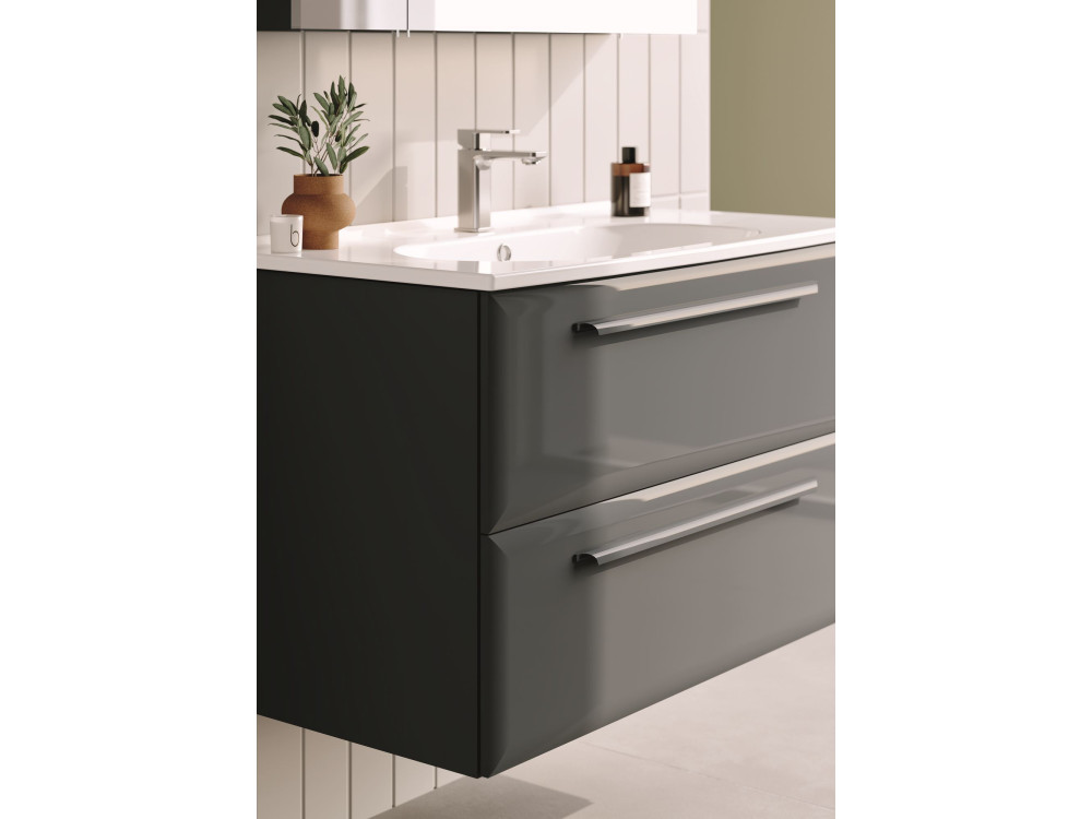Wastafelmeubel "Nuvola 100 v2" - 100 x 50 x 62 cm - Antraciet