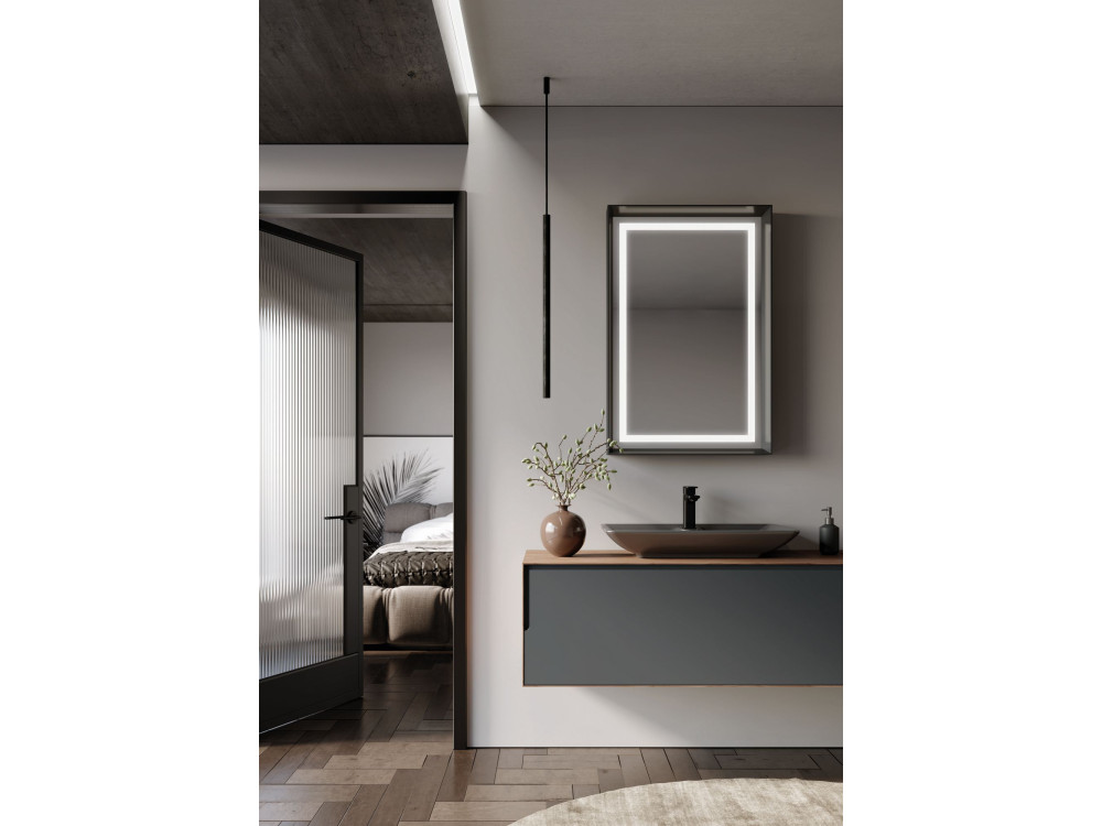 Wastafelmeubel "Craft 120" - 120 x 50 x 40 cm - Walnoot / Antraciet