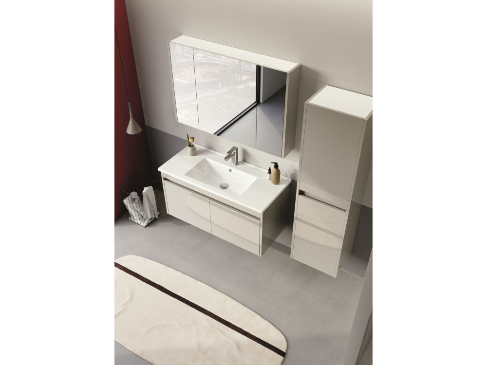 Wastafelmeubel "Arno 100" - 100 x 45 x 52 cm - Cashmere