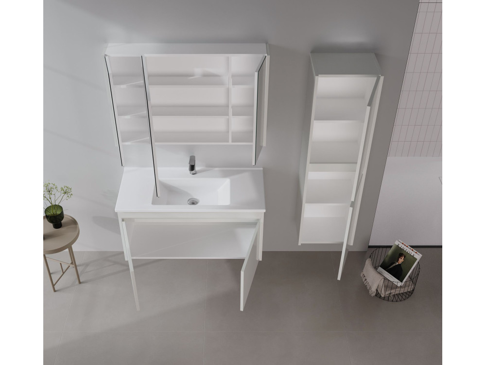 Wastafelmeubel "Arno 100" - 100 x 45 x 52 cm - Cashmere