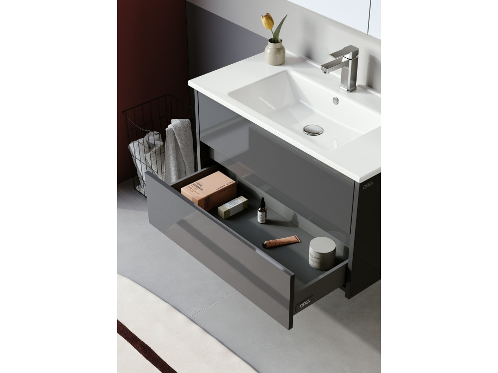 Wastafelmeubel "Arno 85" - 85 x 45 x 52 cm - Antraciet