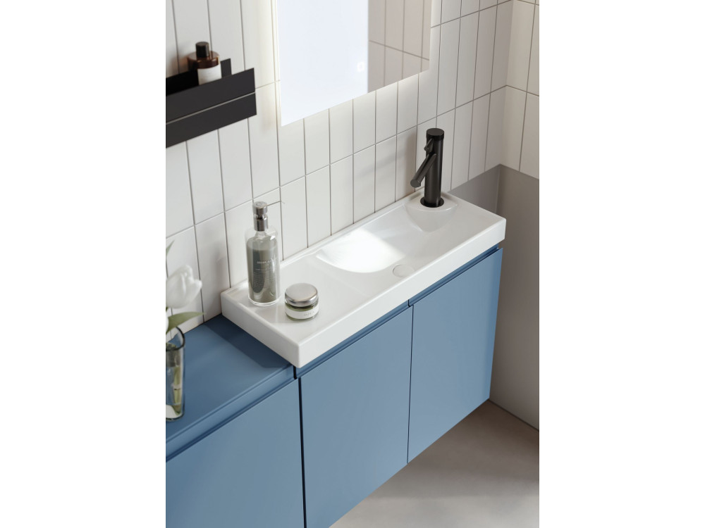 Wastafelmeubel met spiegel (2-delig) "Ferla 110" - 40 x 22 x 45 cm - Matblauw