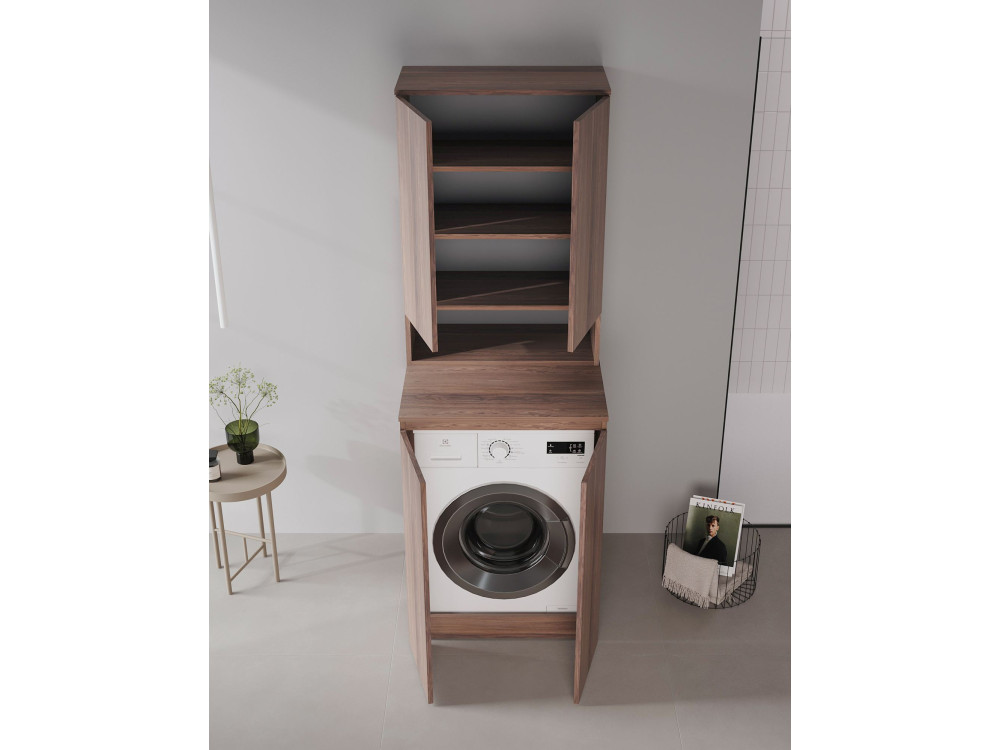 Badkamerkast "Bosco Lume 70" - 70 x 36 x 100 cm - Dark Walnut