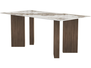 Keramische eettafel - 180 cm - "Elma" - 8 zitplaatsen - Bruin