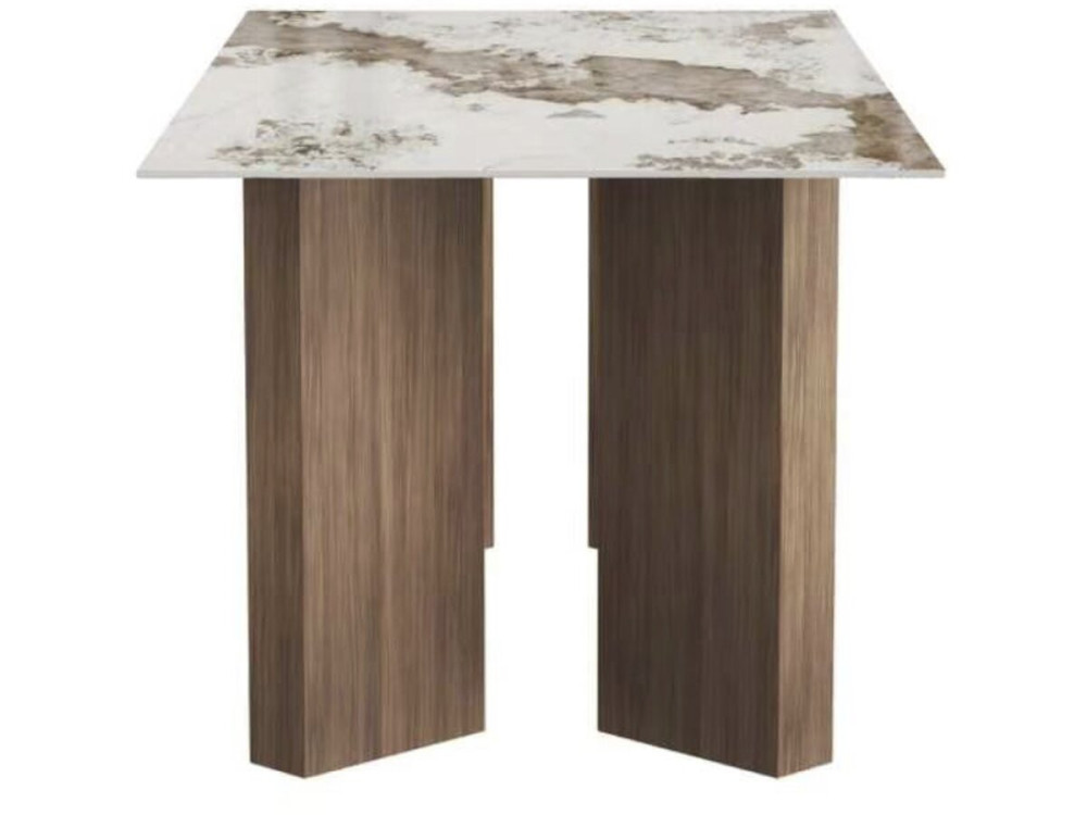 Keramische eettafel - 180 cm - "Elma" - 8 zitplaatsen - Bruin