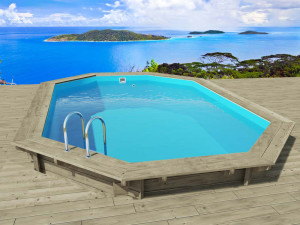 Houten zwembad "Palma 145" - 7,57 x 4,07 x 1,44 m