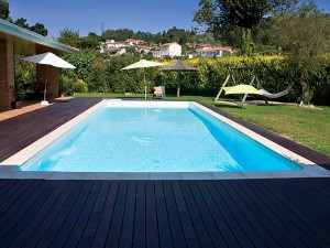Sunkit" ingegraven rechthoekig stalen zwembad met vlakke bodem - 8,00 x 4,00 x 1,40 m + 12 V LED spot