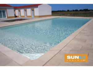 Sunkit" rechthoekig stalen ingegraven zwembad - 5,00 x 2,50 x 1,40 m + Binnenhoektrap
