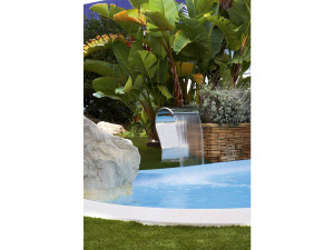 Cayman" zwembadwaterval - H. 67,5 cm - Roestvrij staal