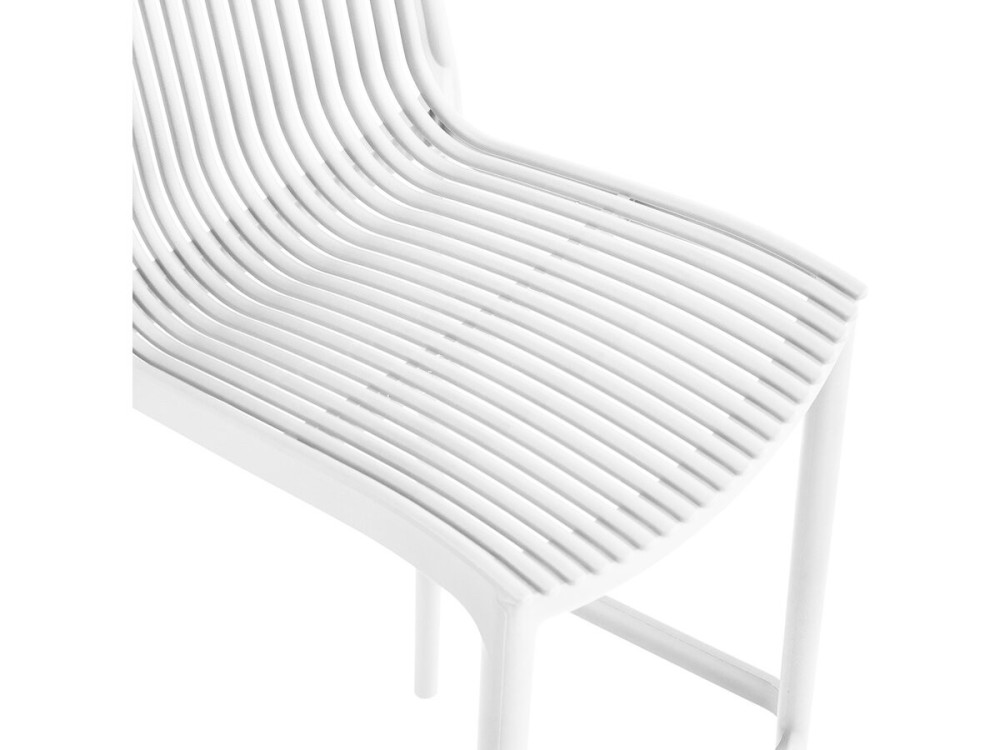 Set van 2 "Néora" kunststof stapelstoelen - Wit