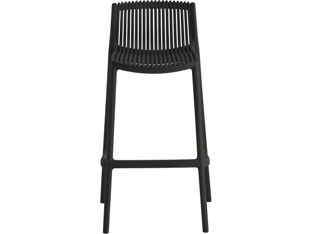 Set van 2 "Néora" kunststof stapelstoelen - Zwart